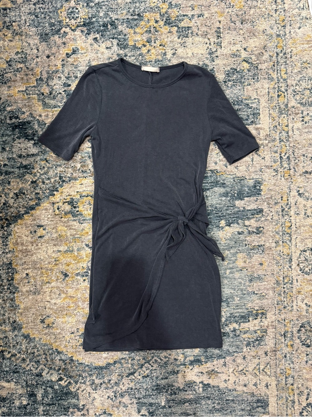 Altar'd State dark grey Side-Tie Mini Dress